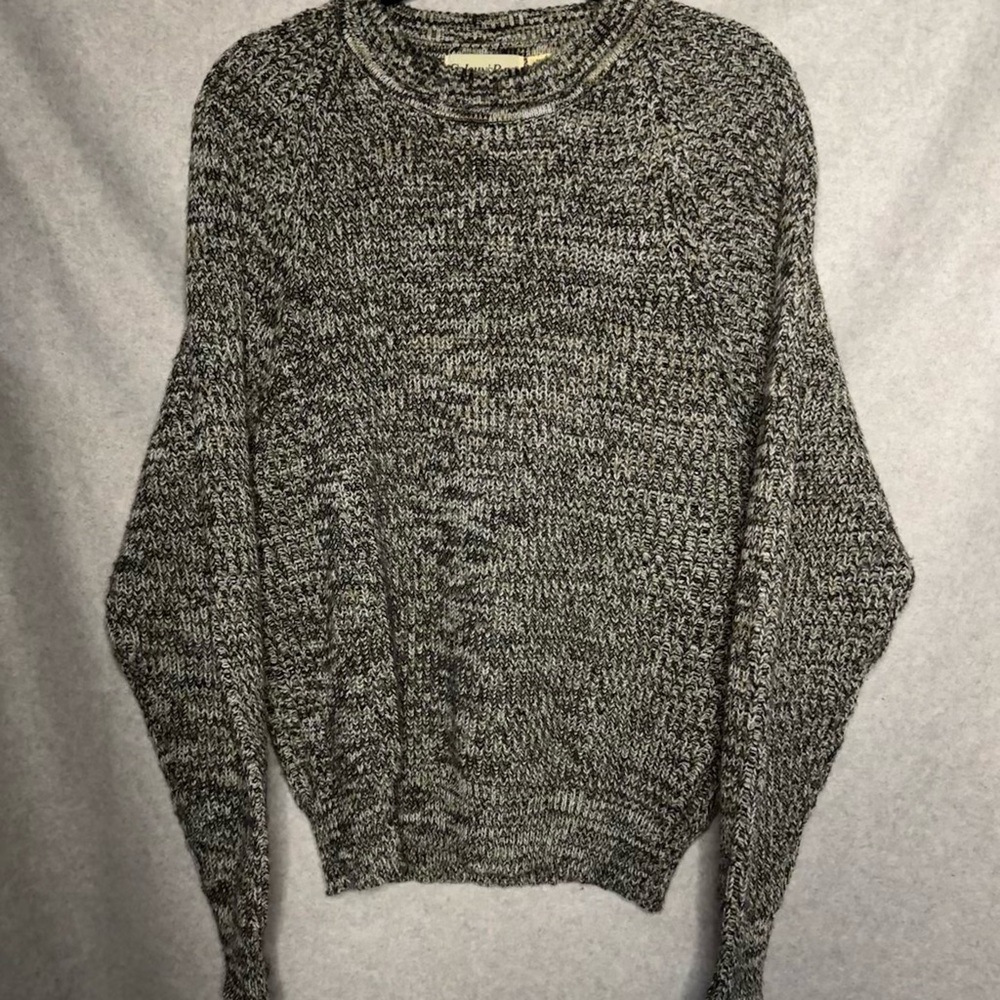 💰SOLD💰VTG 90s St Johns Bay Heather Grey Black Retro Sweater (XL)